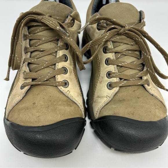 Keen Brown Leather Casual Lace Up Walking Hiking Sneakers Size 9.5 (EU Size 40) - Picture 6 of 16